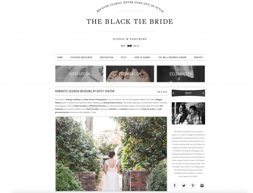 Black Tie Bride Wedding Featured Katey Penton Photography